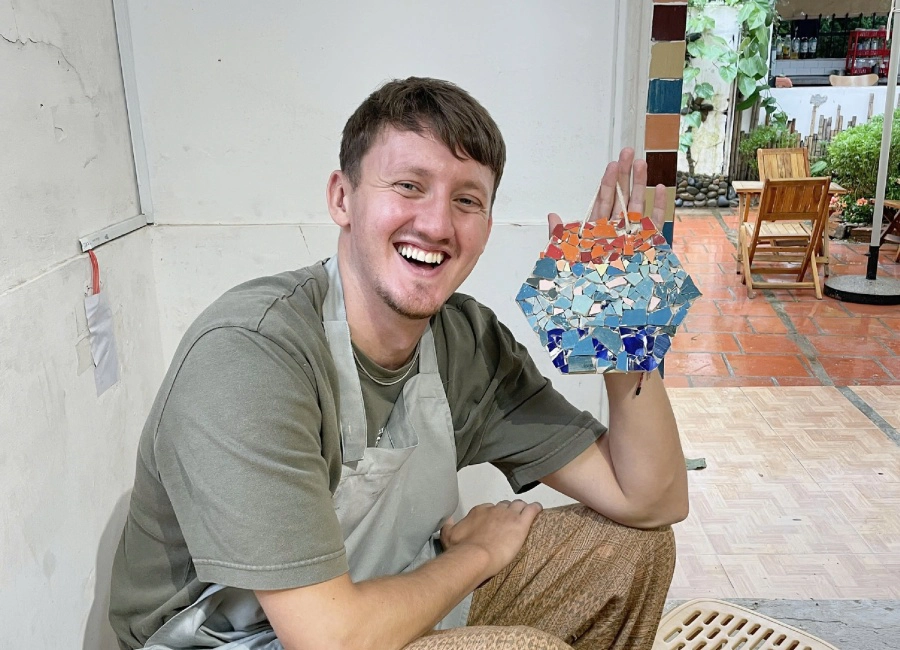 Mosaic Art Workshop with English-Speaking Instructor in Hanoi